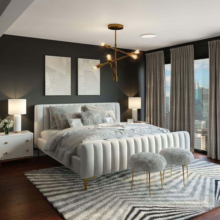 Muted interior composition in stone tones