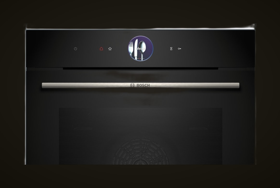 Bosch Serie 8 built-in oven with black glass door