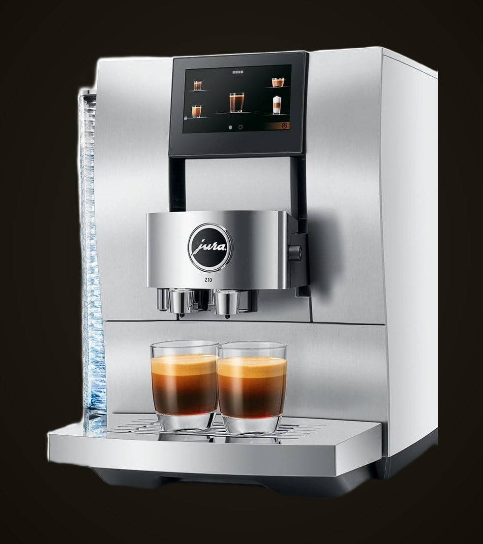 JURA Z10 automatic coffee machine in aluminium white